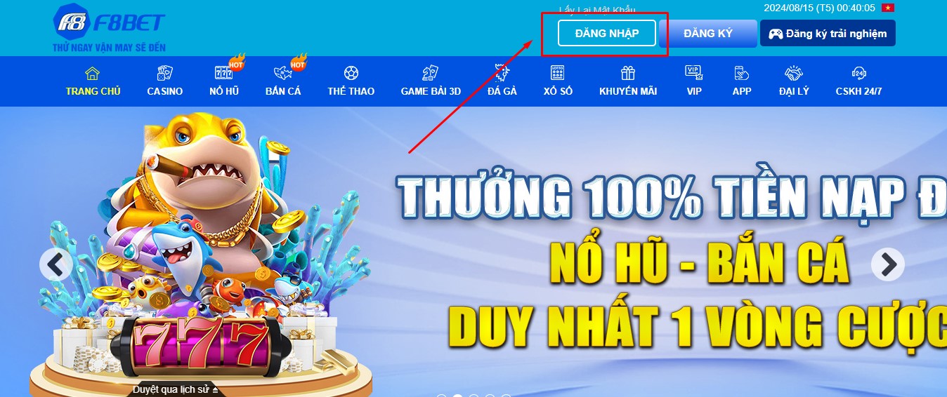 Đăng nhập F8bet như thế nào?